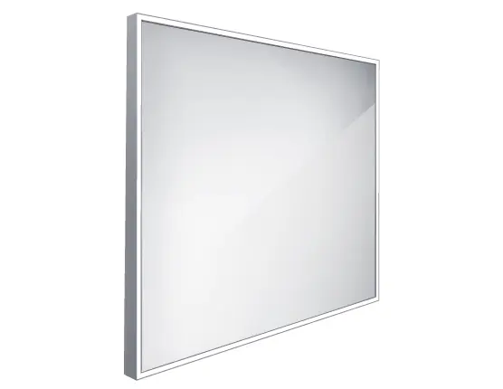 Nimco Zrkadlá - Zrkadlo s LED osvetlením, 700x700 mm, hliník ZP 13077