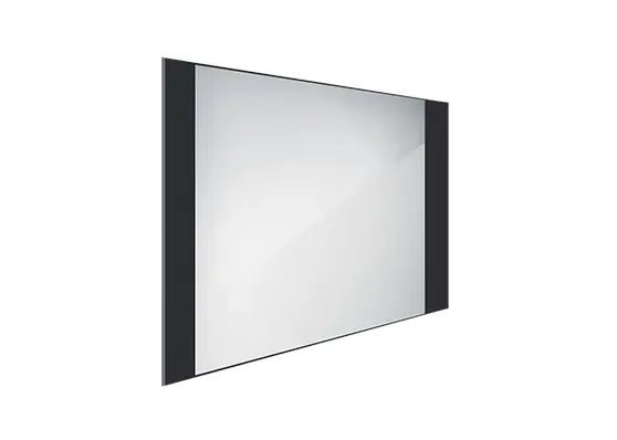 Levně Nimco Zrcadla - Zrcadlo s LED osvětlením, 80x60 cm, hliník/černá ZPC 41003-90