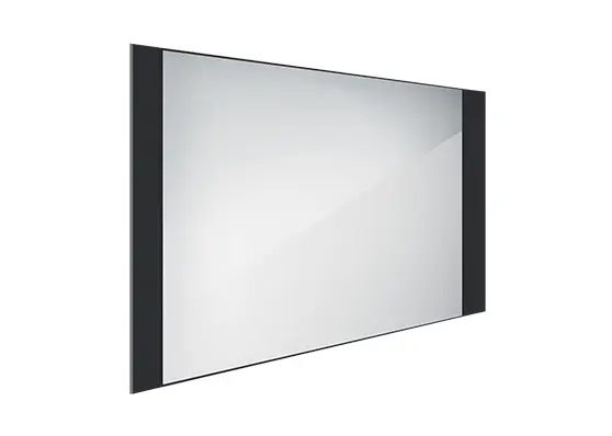 Levně Nimco Zrcadla - Zrcadlo s LED osvětlením, 100x60 cm, hliník/černá ZPC 41004-90