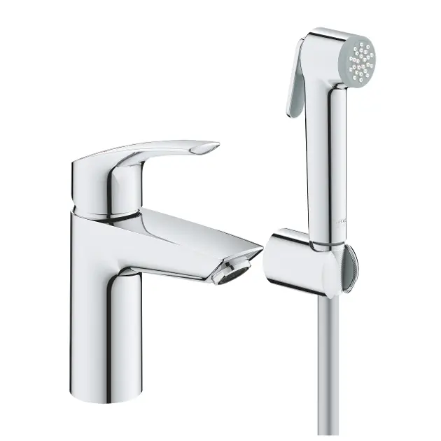 Grohe Eurosmart - Miscelatore da lavabo con doccetta bidet, cromo 23124003
