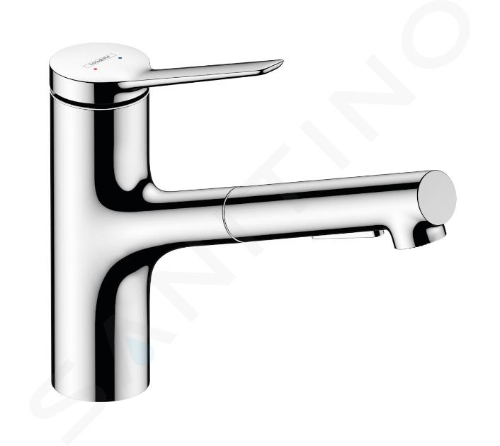 Hansgrohe Zesis M33 - Grifo de fregadero 150, con ducha extraíble, cromo 74800000