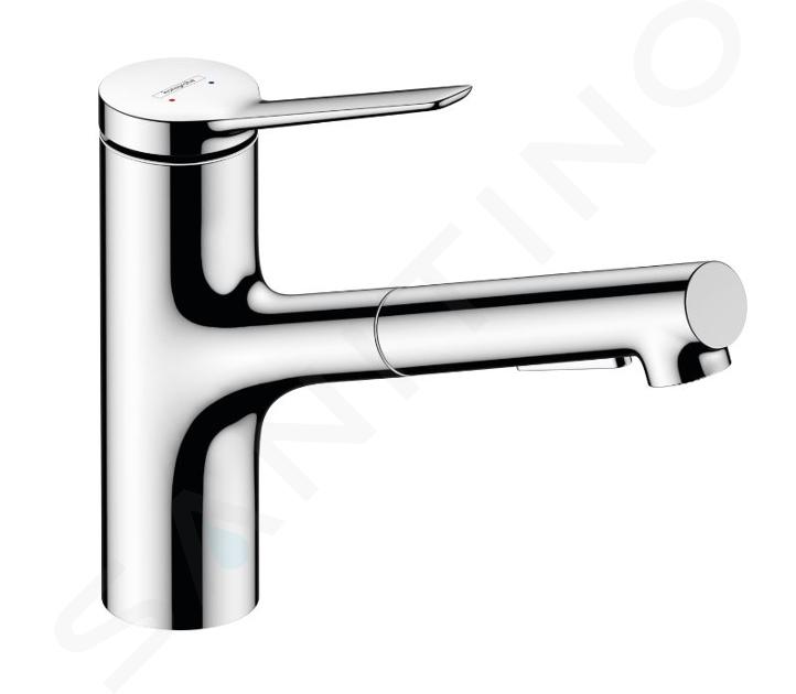 Hansgrohe Zesis M33 - Miscelatore da lavello 150, con doccetta estraibile, sBox lite, cromo 74803000