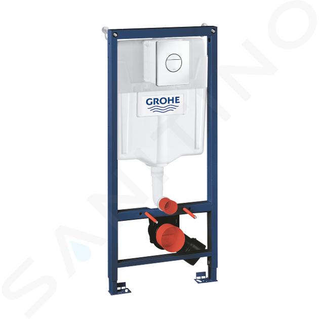 Grohe Solido - Bâti-support pour WC suspendu, hauteur de 1,13m, plaque de déclenchement Sail, chrome 38832000