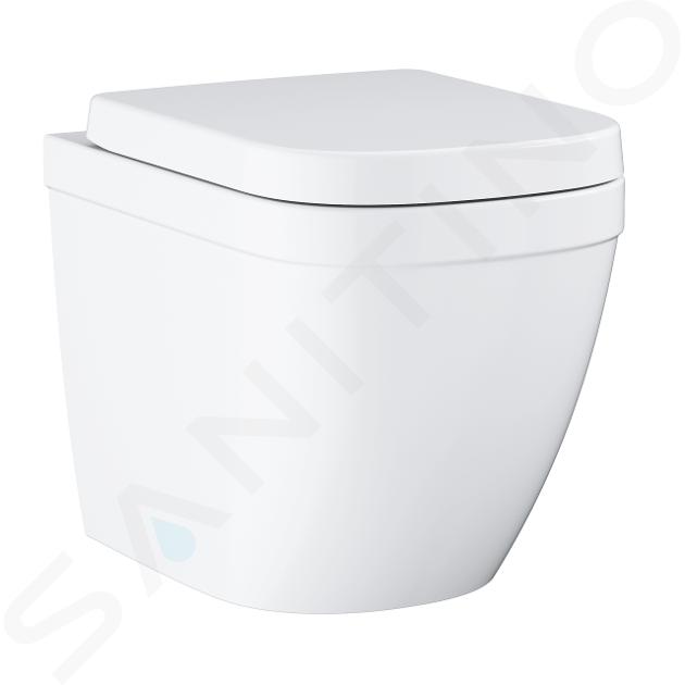 Grohe Euro Ceramic - Staand toilet met softclose wc bril, rimless, Triple Vortex, alpine wit 39839000