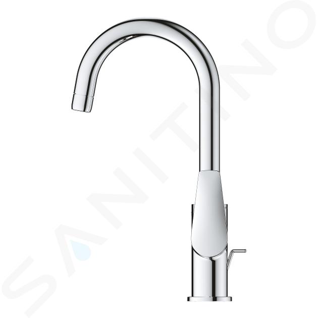 Grohe Start Edge - Grifo de lavabo con caño giratorio y desagüe, cromo  24201001