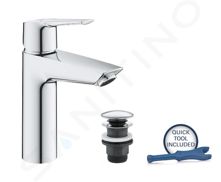 Grohe QuickFix Start - Mitigeur de lavabo avec vidage Push-Open, chrome 24204002