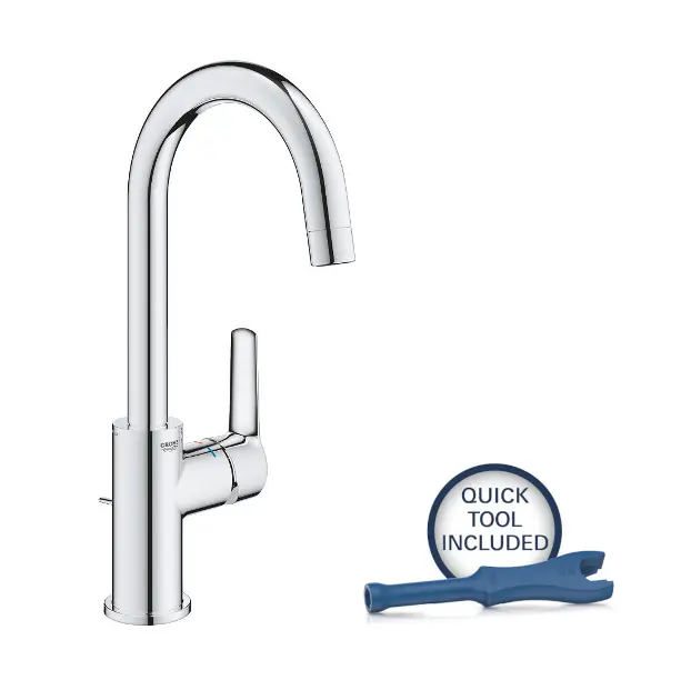 Fantastisch boog Net zo Grohe QuickFix Start - Wastafelkraan met waste, chroom 24203002 |  Sanitino.nl