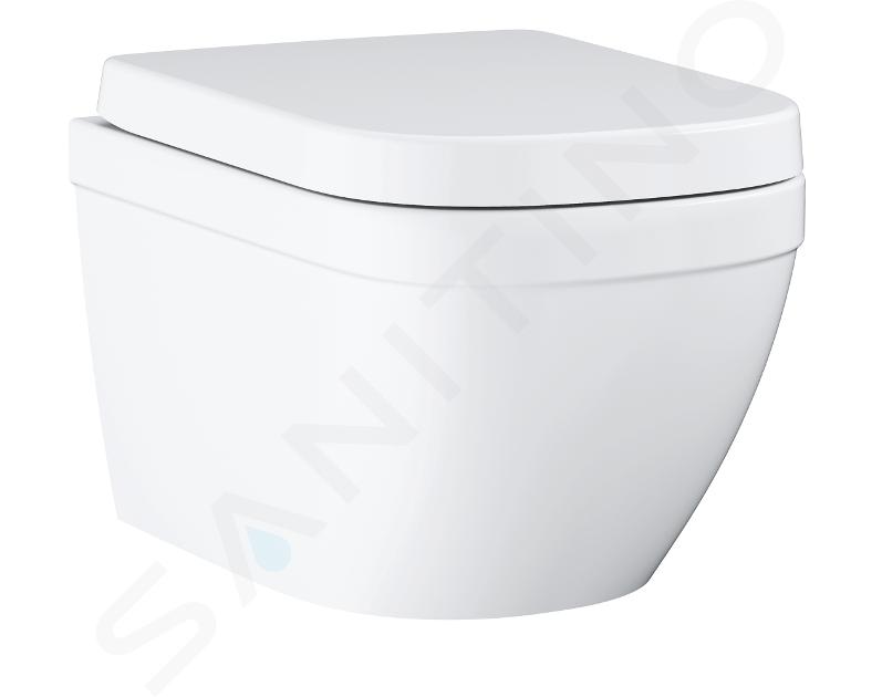 Grohe Euro Ceramic - WC sospeso con copriwater softclose, rimless, Triple Vortex, bianco alpino 39693000