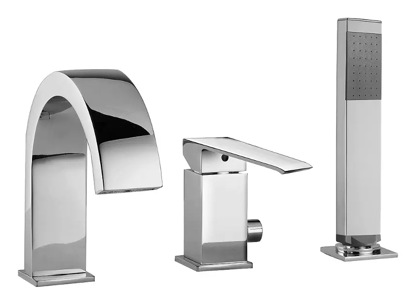 Paffoni Level - Mitigeur sur le bord du bain, installation de 3 trous, chrome LES040CR