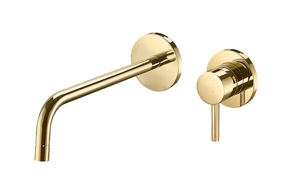 Paffoni Light - Umyvadlová baterie pod omítku s tělesem, 2-otvorová instalace, zlatá LIG006HG70