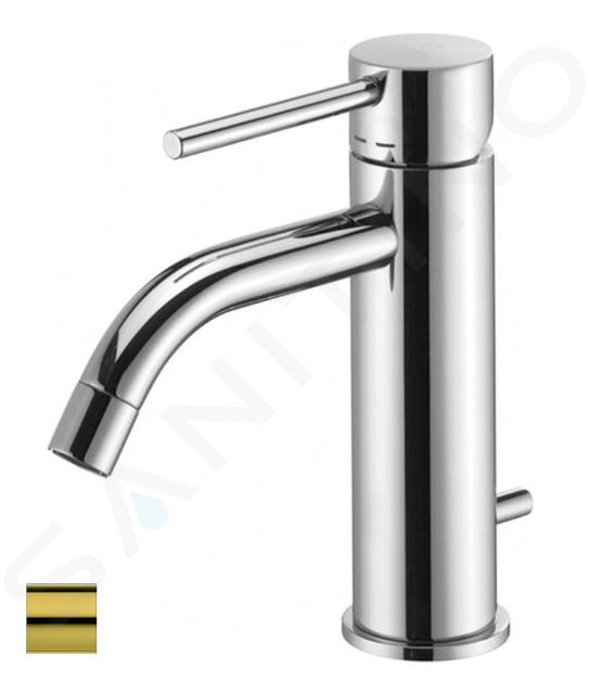 Paffoni Light - Miscelatore per lavabo, con piletta, color oro LIG075HG