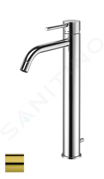 Paffoni Light - Grifo de lavabo, con desagüe, dorado LIG085HG