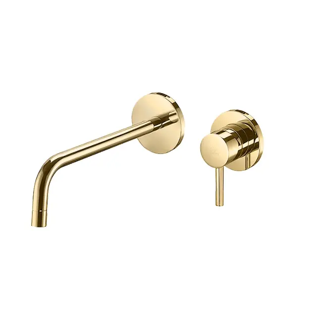 Paffoni Light - Miscelatore ad incasso per lavabo, con corpo incasso, montaggio a 2 fori, color oro LIG104HG70