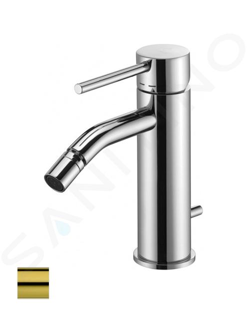 Paffoni Light - Miscelatore per bidet, con sistema di scarico, color oro satinato LIG135HGSP