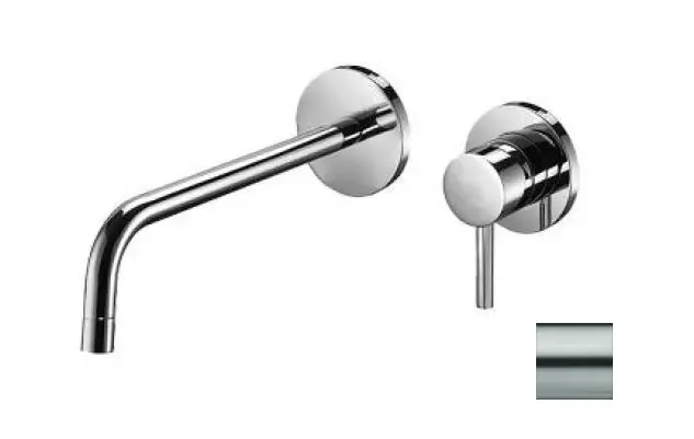 Paffoni Stick - Miscelatore ad incasso per lavabo, montaggio a 2 fori, acciaio inox SK104ST70