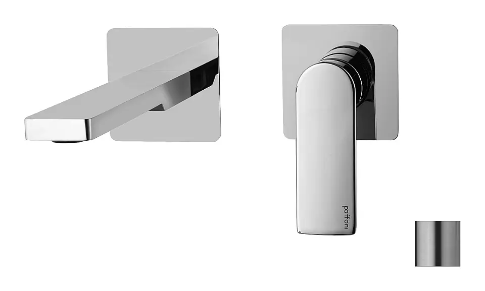 Paffoni Tango - Grifo empotrado de lavabo, con cuerpo de montaje, 2 orificios, acero inoxidable TA105ST70