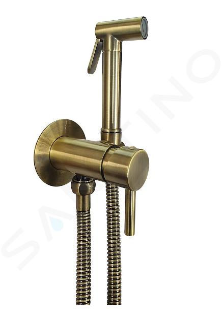 Paffoni Bidet Kit - Set Unterputzhebelarmatur mit Bidetbrause, Bronze ZDUP110BR