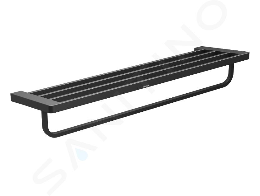Ravak 10° - Poliță cu suport pentru prosoape, 63 cm, negru X07P563
