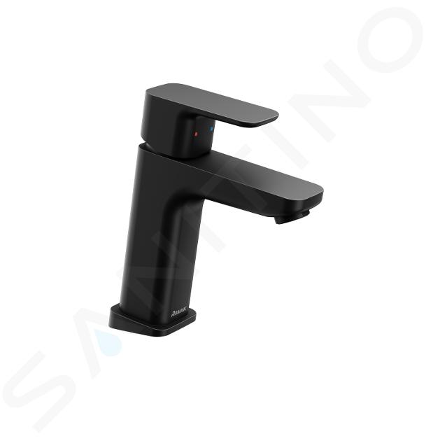 Ravak 10° Free - Grifo de lavabo, negro X070150