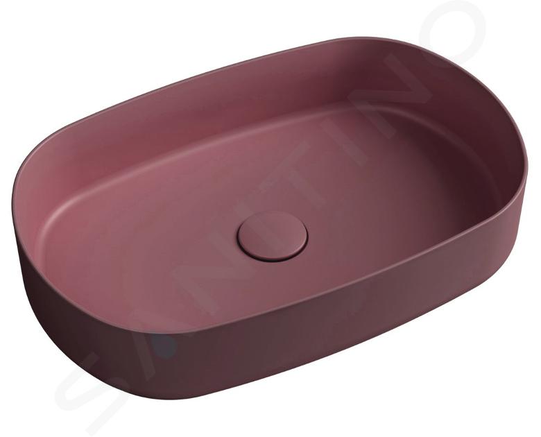 Sapho Infinity - Lavoar cu montare pe blat 55x36 cm, fără preaplin, maroon red 10NF65055-2R