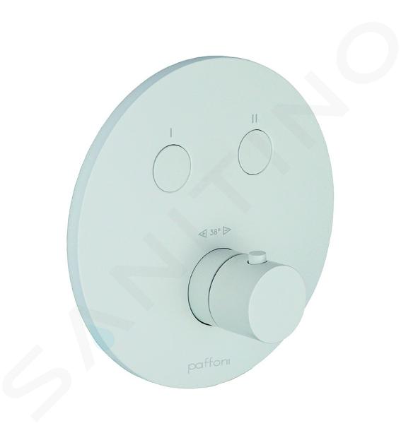 Paffoni Compact Box - Grifo empotrado termostático, para 2 dispositivos, blanco mate CPT018BO