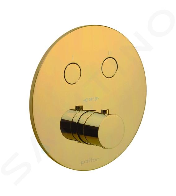 Paffoni Compact Box - Unterputz-Thermostat-Armatur, für 2 Verbrauchsgeräte, Gold CPT018HG