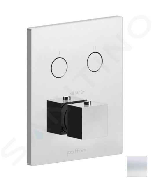 Paffoni Compact Box - Grifo empotrado termostático, para 2 dispositivos, blanco mate CPT518BO