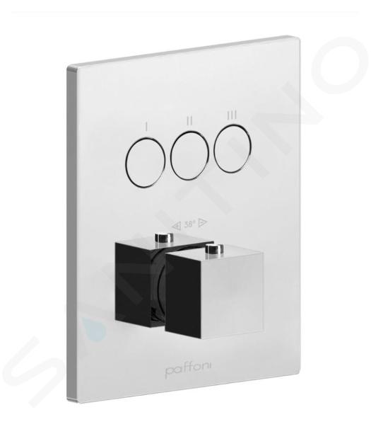 Paffoni Compact Box - Termostatická batéria pod omietku, na 3 spotrebiče, chróm CPT519CR