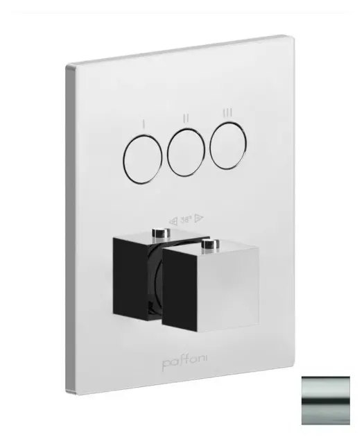 Paffoni Compact Box - Termostatická baterie pod omítku, pro 3 spotřebiče, nerez CPT519ST