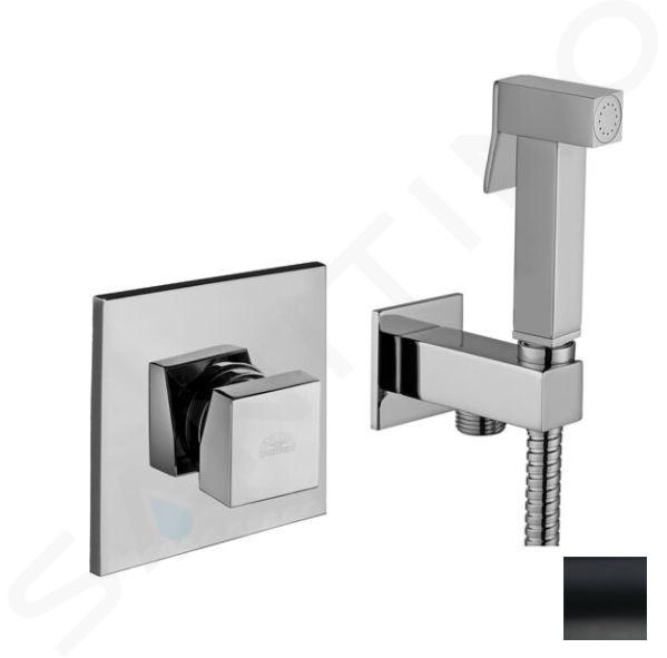 Paffoni Bidet Kit - Grifo empotrado de bidé, con ducha y cuerpo de montaje, negro mate KITDUP112NO