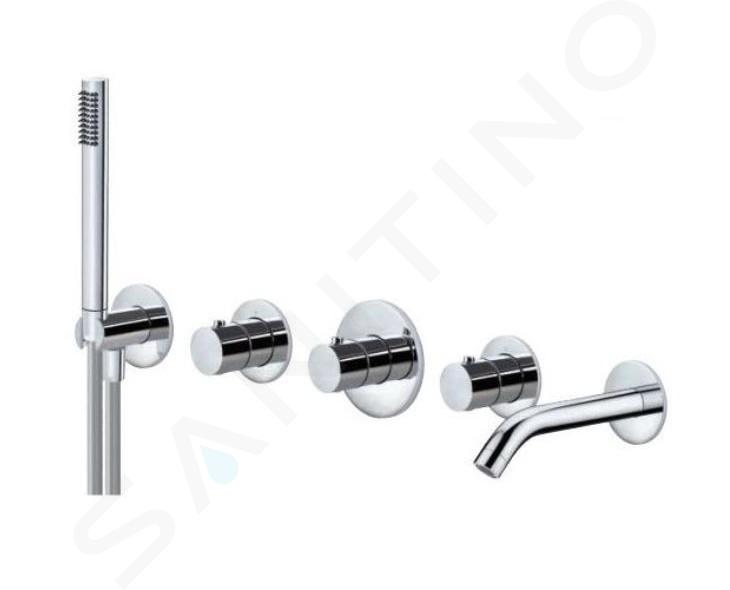 Paffoni Modular Box - Termostatická batéria pod omietku, na 2 spotrebiče, chróm MDE001CR