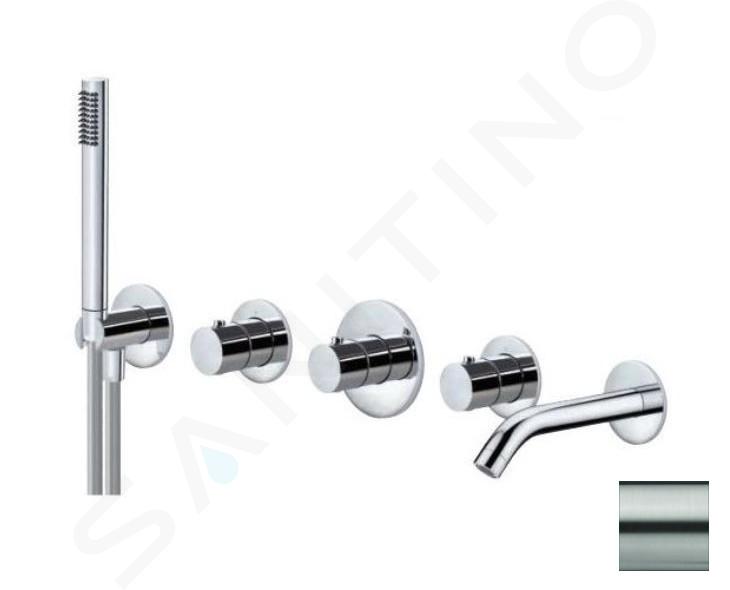 Paffoni Modular Box - Thermostatarmatur - Unterputz, für 2 Verbraucher, Edelstahl MDE001ST