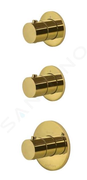 Paffoni Modular Box - Miscelatore termostatico ad incasso, per 2 utenze, color oro MDE018HG