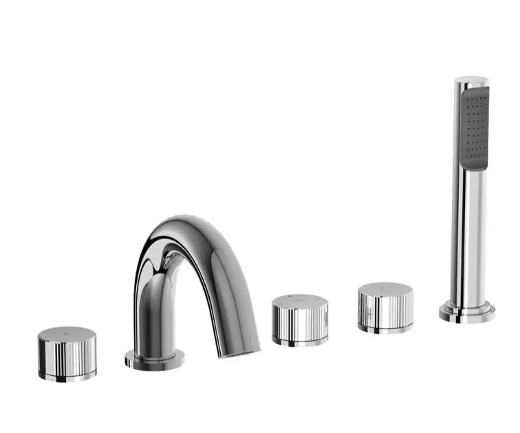 Paffoni Jo - Mitigeur sur le bord de la baignoire, installation de 5 trous, avec corps, chrome JO044CR