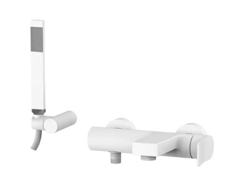 Paffoni Tilt - Bateria wannowa z akcesoriami, kolor biały matowy TI023BO