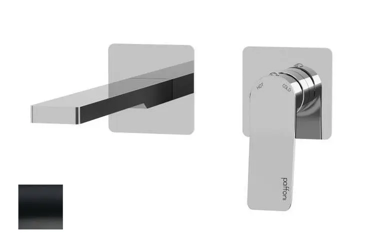 Paffoni Tilt - Umyvadlová baterie pod omítku s tělesem, 2-otvorová instalace, matná černá TI106NO70