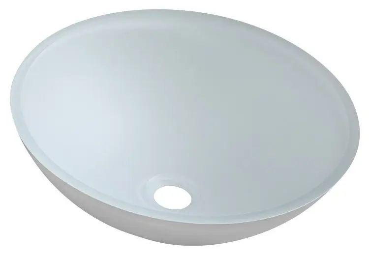 Sapho Beauty - Nadgradni sudoper, promjer 42 cm, bez preljeva, staklo/mat bijelo TY181W