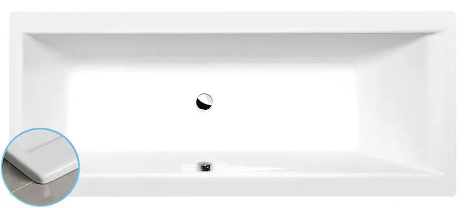Polysan - Cleo Slim kada, 170x70x48 cm, bijela 74611S