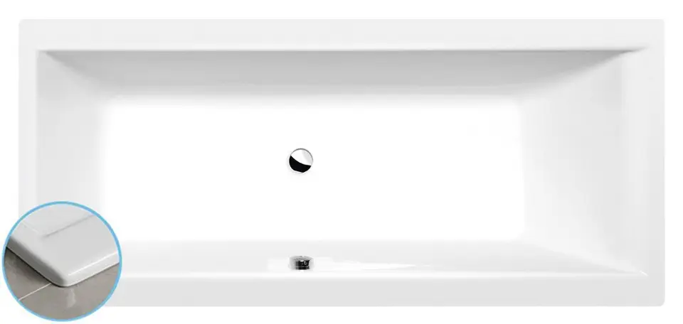 Polysan - Cleo Slim kada, 180x80x48 cm, bijela 95611S