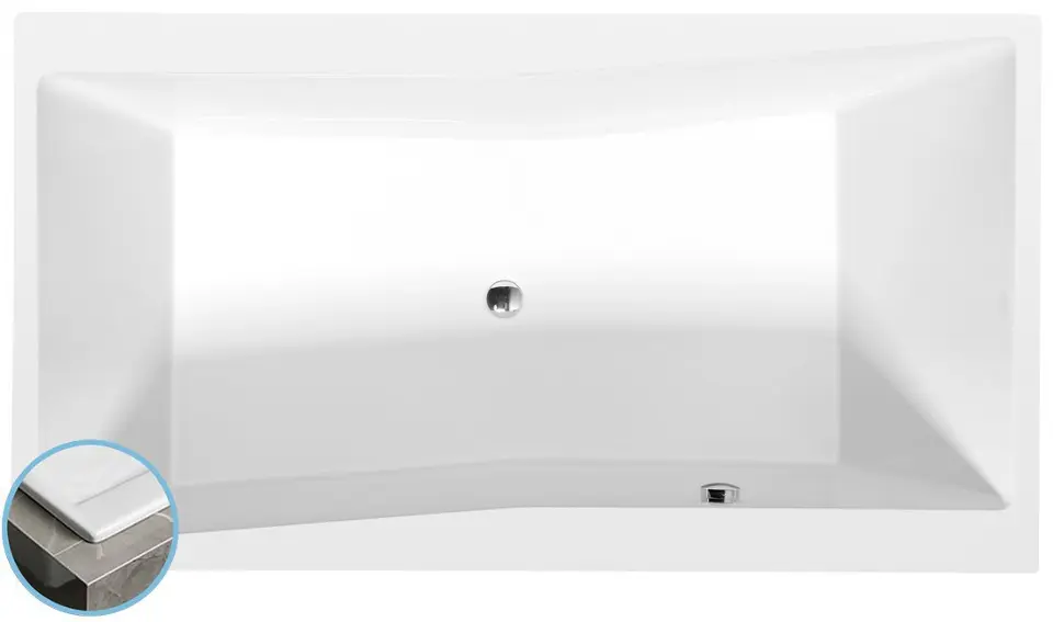 Polysan - Quest Slim kada, 180x100x49 cm, bijela 78511S
