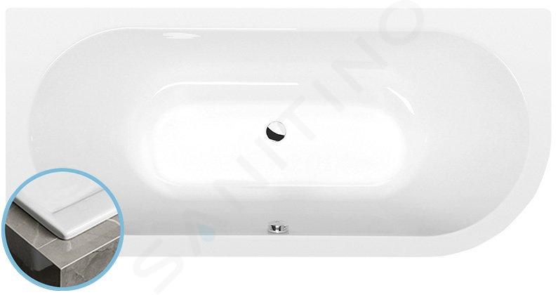 Polysan Baden - Asymmetrisch bad Viva Slim L, 175x80x47 cm, wit 70119S