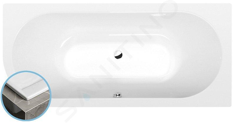 Polysan Baden - Asymmetrisch bad Viva Slim R, 175x80x47 cm, wit 78119S