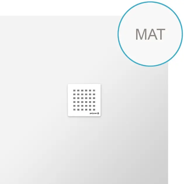Polysan Flexia - Piatto doccia 90x90 cm con opzione di modifica delle dimensioni, bianco opaco 71546MAT