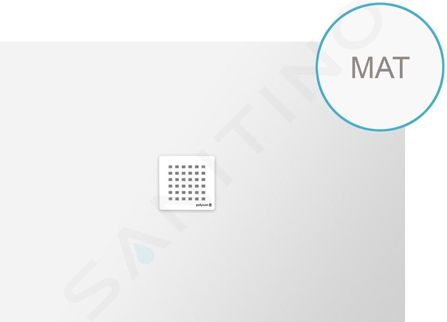 Polysan Flexia - Piatto doccia 130x90 cm, bianco opaco 72896MAT
