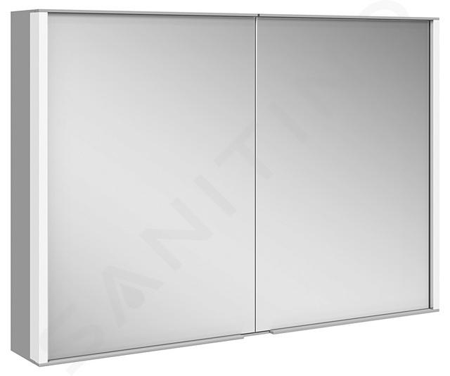 Keuco Royal Match - Zrkadlová skrinka s LED osvetlením, 1000x700x160 mm, strieborný elox 12803171311