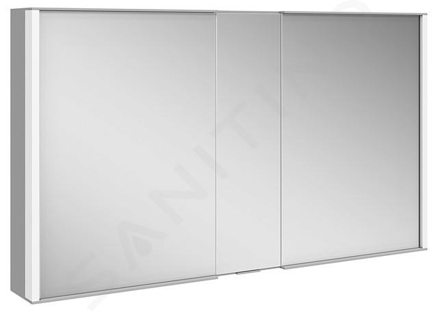 Keuco Royal Match - Zrkadlová skrinka s LED osvetlením, 1200x700x160 mm, strieborný elox 12804171311