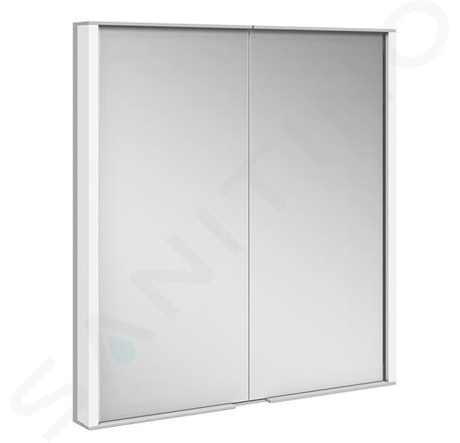 Keuco Royal Match - Spiegelschrank Wandhalbeinbau mit LED-Beleuchtung, 650x700x149 mm, silber gebeizt eloxiert 12811171301