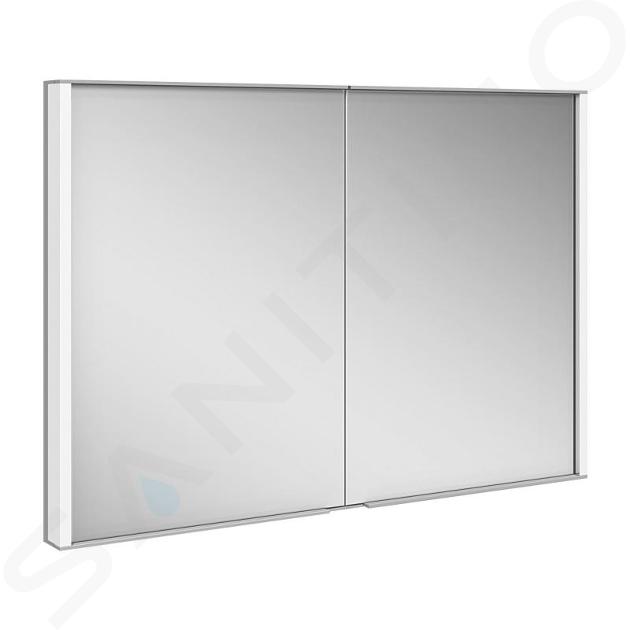 Keuco Royal Match - Spiegelschrank Wandhalbeinbau mit LED-Beleuchtung, 1000x700x149 mm, silber gebeizt eloxiert 12813171301