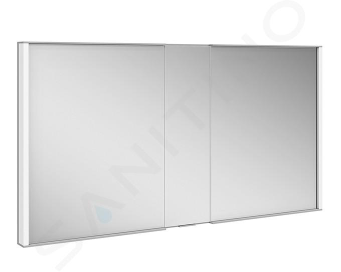 Keuco Royal Match - Spiegelschrank Wandhalbeinbau mit LED-Beleuchtung, 1300x700x149 mm, silber gebeizt eloxiert 12815171301