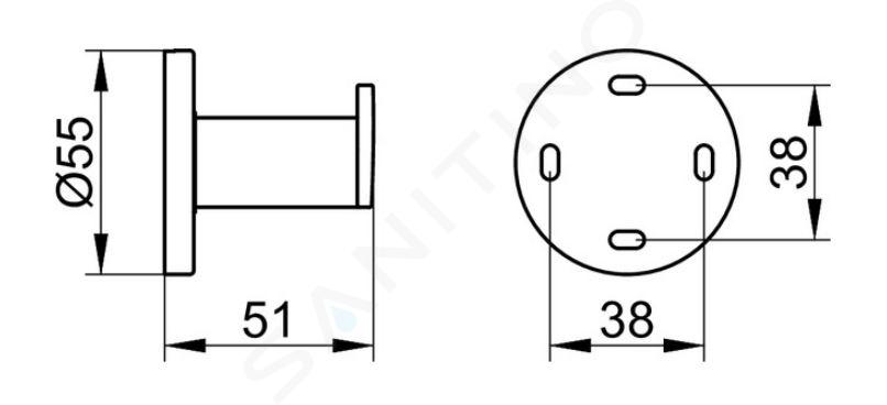 Keuco Plan - Haken, Schwarz matt 14916370000